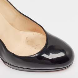 Christian Louboutin Black Patent Leather New Simple Pumps Size 39