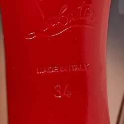 مملوكة مسبقًا Christian Louboutin Beige Patent Leather Very Prive Peep Toe Pumps Size 34