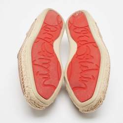 Christian Louboutin Beige Suede Espadon Espadrille Flats Size 39