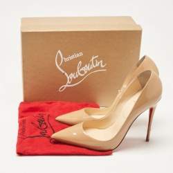 مملوكة مسبقًا Christian Louboutin Beige Patent Leather So Kate Pumps Size 41
