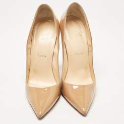 مملوكة مسبقًا Christian Louboutin Beige Patent Leather So Kate Pumps Size 41