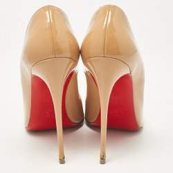 مملوكة مسبقًا Christian Louboutin Beige Patent Leather So Kate Pumps Size 41