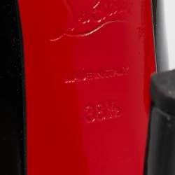 مملوكة مسبقًا Christian Louboutin Black Patent Leather Pigalle Plato Pumps Size 38.5