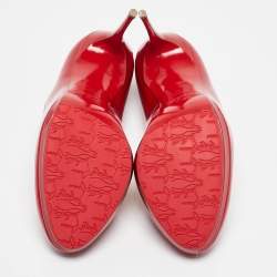 Pre Owned Christian Louboutin Red Patent Leather Neofilo Pumps Size 41