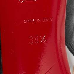 Pre Owned Christian Louboutin Black Leather Kate Slingback Pumps Size 38.5