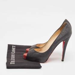 Christian Louboutin Black Glitter Very Prive Pumps Size 40