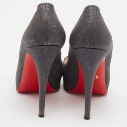 Christian Louboutin Black Glitter Very Prive Pumps Size 40