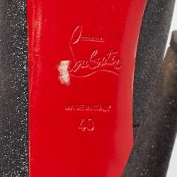 Christian Louboutin Black Glitter Very Prive Pumps Size 40