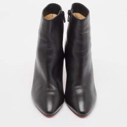 Pre Owned Christian Louboutin Black Leather So Eleonor Ankle Boots Size 39