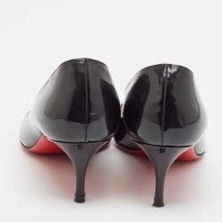 Christian Louboutin Black Patent Leather Kate Pumps Size 37