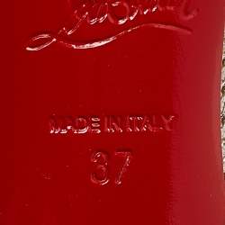 Pre Owned Christian Louboutin Gold Mesh and Leather Neoalta Pumps Size 37