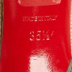 مملوكة مسبقًا Christian Louboutin Gold/Silver Lurex Fabric Iriza D'orsay Pumps Size 35.5