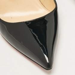 Pre Owned Christian Louboutin Black Patent Leather Pigalle Pumps Size 38.5