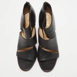 Pre Owned Christian Louboutin Black Leather Cachottiere Sandals Size 36 