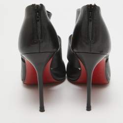Pre Owned Christian Louboutin Black Leather Cachottiere Sandals Size 36 