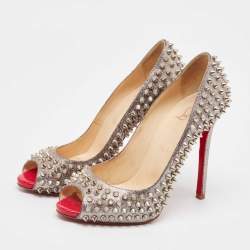 Christian Louboutin Multicolor Glitter Flo Spikes Pumps Size 38