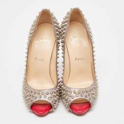 Christian Louboutin Multicolor Glitter Flo Spikes Pumps Size 38