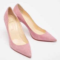 Christian Louboutin Pink Suede Pigalle Pointed Toe Pumps Size 39.5