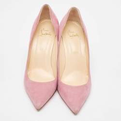 Christian Louboutin Pink Suede Pigalle Pointed Toe Pumps Size 39.5