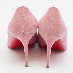 Christian Louboutin Pink Suede Pigalle Pointed Toe Pumps Size 39.5