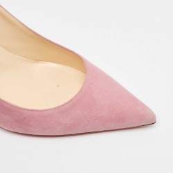 Christian Louboutin Pink Suede Pigalle Pointed Toe Pumps Size 39.5