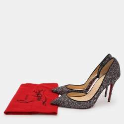Pre Owned Christian Louboutin Multicolor Glitter Iriza D'orsay Pumps Size 38.5