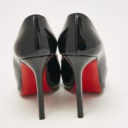 Christian Louboutin Black Patent Leather New Simple Pumps Size 37