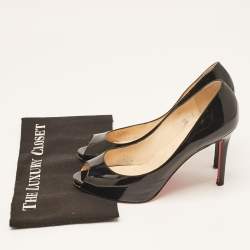 Christian Louboutin Black Patent Leather Flo Pumps Size 40