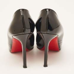 Christian Louboutin Black Patent Leather Flo Pumps Size 40