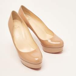 Christian Louboutin Beige Patent Leather Bianca Pumps Size 40.5