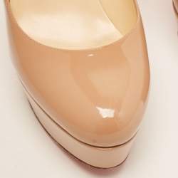 Christian Louboutin Beige Patent Leather Bianca Pumps Size 40.5