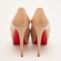 Christian Louboutin Beige Patent Leather Bianca Pumps Size 40.5