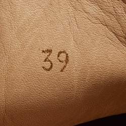 Pre Owned Christian Louboutin White Leather Louis Junior Spikes Low Top Sneakers Size 39