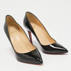 Christian Louboutin Black Patent Leather Pigalle Pumps Size 38.5