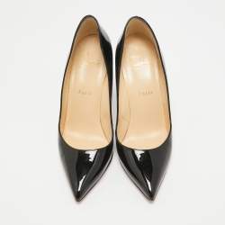 Christian Louboutin Black Patent Leather Pigalle Pumps Size 38.5