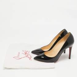 Christian Louboutin Black Patent Leather Pigalle Pumps Size 38.5