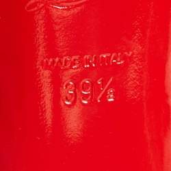 Pre Owned Christian Louboutin Silver Leather and Mesh Twistissima Strass Pumps Size 39.5