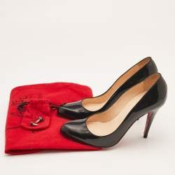 Christian Louboutin Black Patent Leather Decollete Pumps Size 37