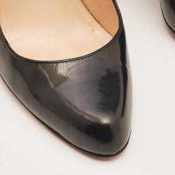Christian Louboutin Black Patent Leather Decollete Pumps Size 37