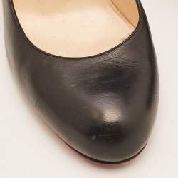 Christian Louboutin Black Leather Simple Pumps Size 38.5