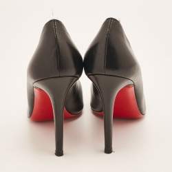 Christian Louboutin Black Leather Simple Pumps Size 38.5