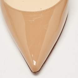 مملوكة مسبقًا حذاء كعب عالي كريستيان لوبوتان ايريزا جلد لامع أسود مقاس 37.5