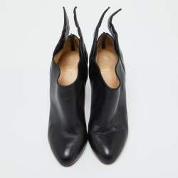 Christian Louboutin Black Leather Mercura Wings Ankle Booties Size 39