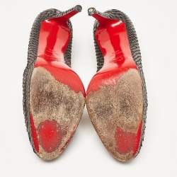 Christian Louboutin Brown Python Leather New Simple Platform Pumps Size 40.5