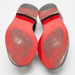 Pre Owned Christian Louboutin Black Patent Leather Mocalaureat Loafers Size 39.5