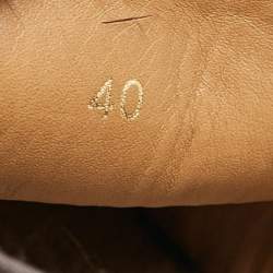 Pre Owned Christian Louboutin Grey Crocodile Leather and Suede Espadon Espadrille Loafers Size 40