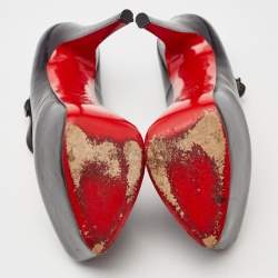 مملوكة مسبقًا Christian Louboutin Black Leather Lady Daf Mary Jane Pumps Size 39