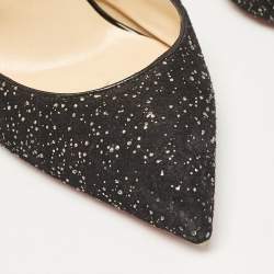 مملوكة مسبقًا صندل كريستيان لوبوتان سوزانا سبايكس ليو جلد أسود وجلد لامع مقاس 38.5