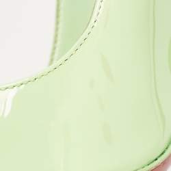 Pre Owned Christian Louboutin Green Patent Leather So Kate Pointed Toe Pumps Size 40