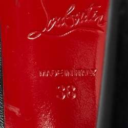 Christian Louboutin Black Leather No Prive Slingback Pumps Size 38